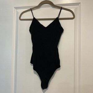 Abercrombie & Fitch Ribbed Black Cami Bodysuit